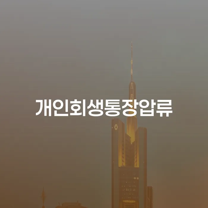 알기쉬운개인회생절차 개인파산 중요정보