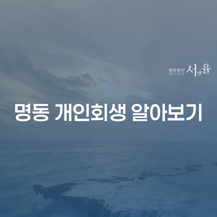 명동 개인회생 알아보기