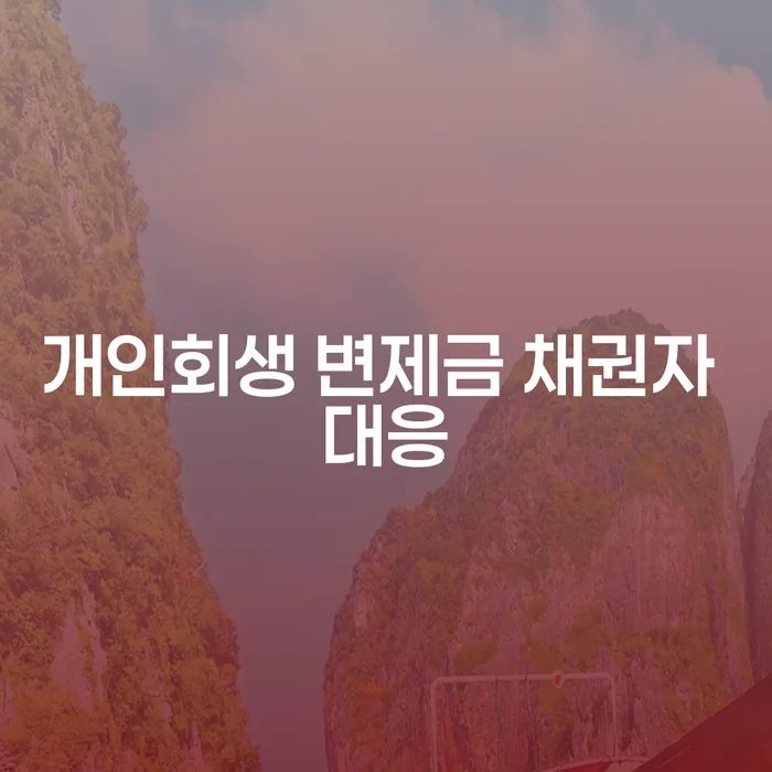 개인회생 변제금 채권자 대응, 어떻게 해야 할까요?