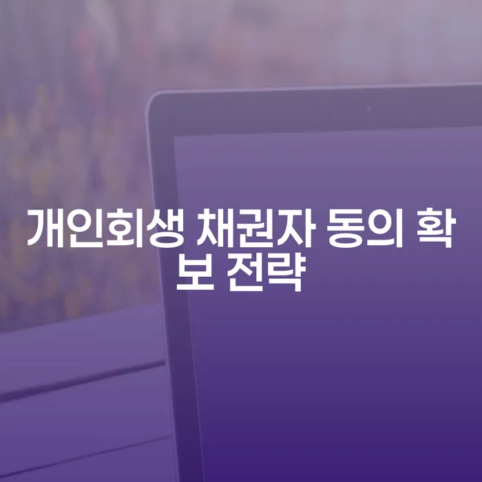개인회생 채권자 동의를 어떻게 효과적으로 확보할 수 있을까요?