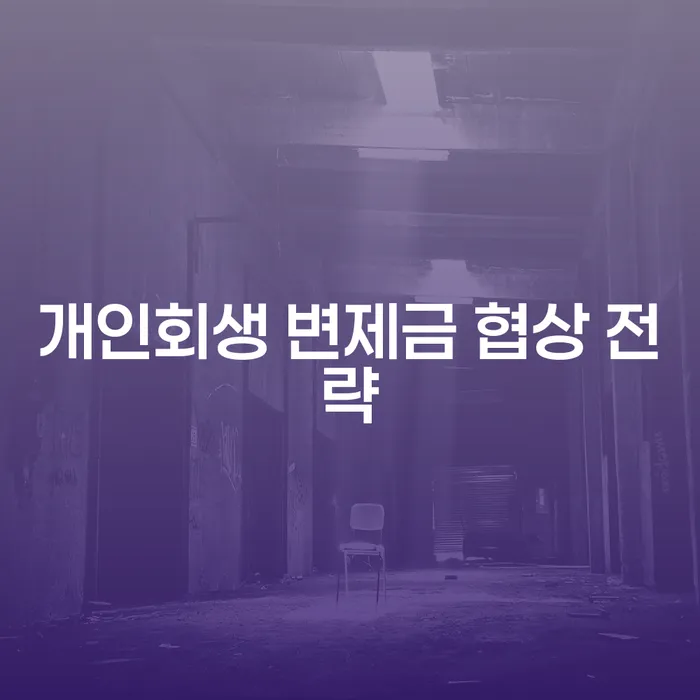 개인회생 변제금 협상 전략: 어떻게 시작해야 할까요?