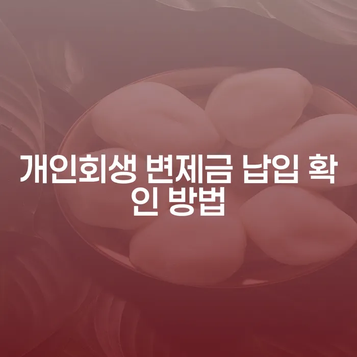 개인회생 변제금 납입 확인 방법은 어떻게 할 수 있을까요?