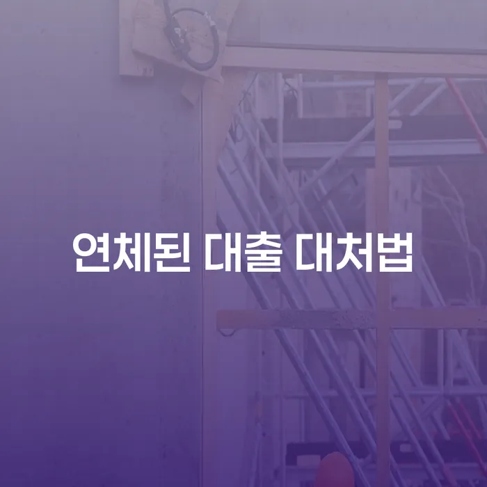 연체된 대출, 어떻게 대처해야 할까요?