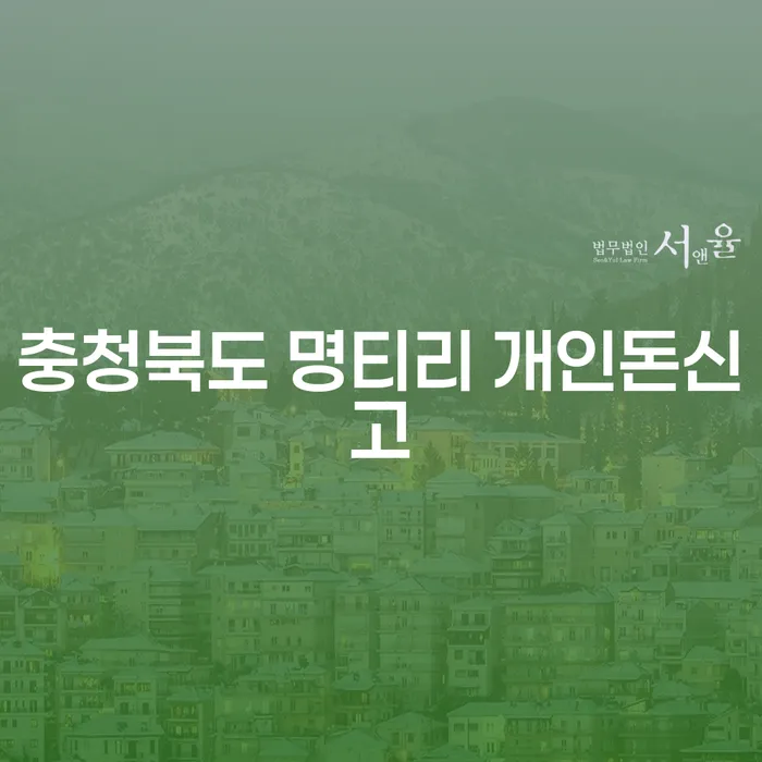 충청북도 명티리 개인돈신고와 대출 1억원 개인회생, 어떻게 해야 할까요?